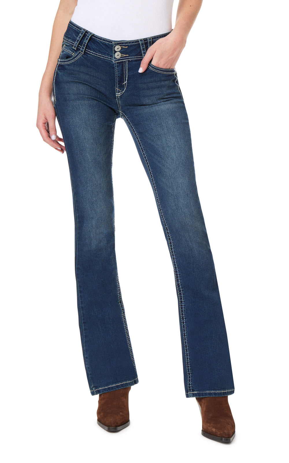 InstaStretch® Luscious Curvy Bootcut Jeans – WallFlower Jeans