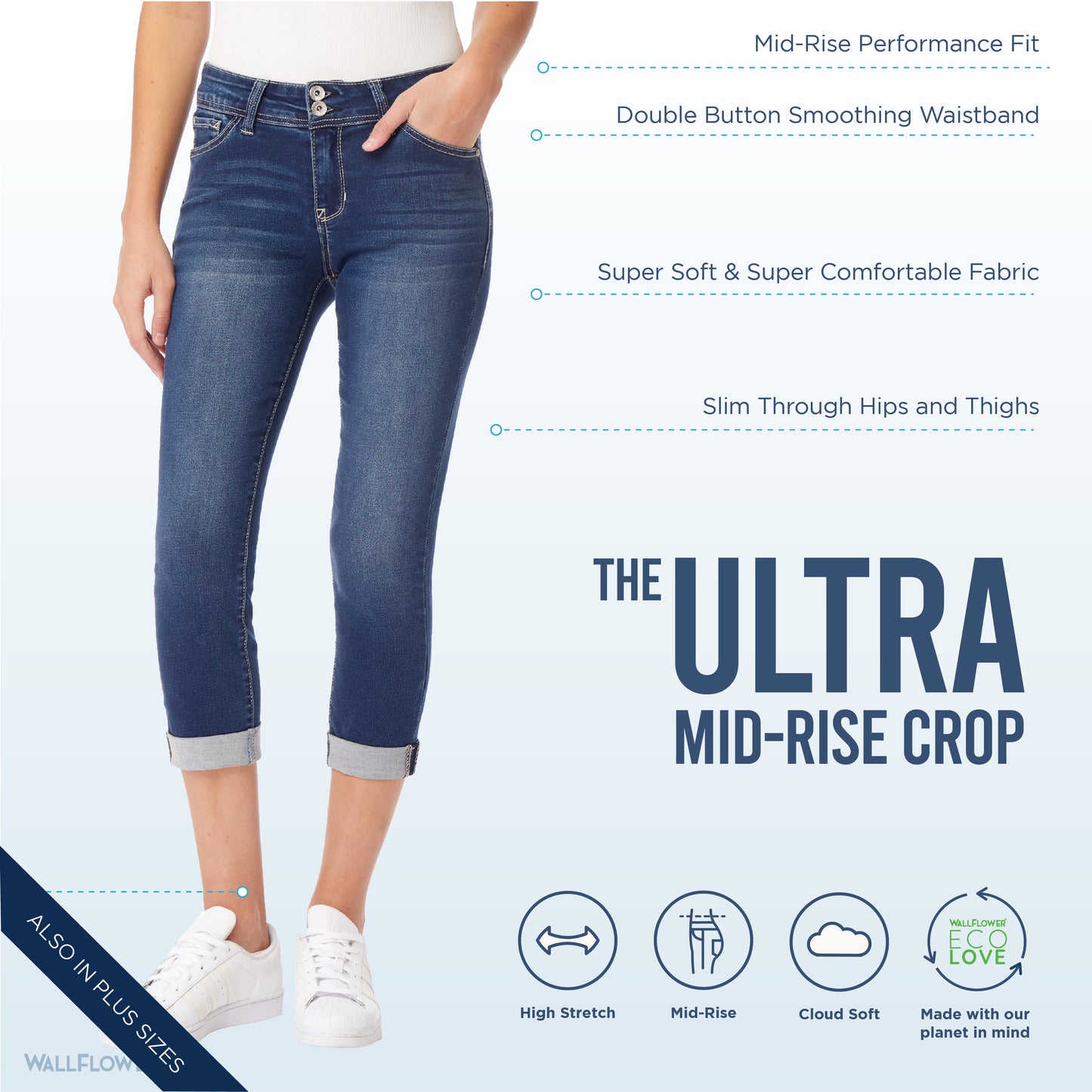 InstaSoft® Ultra Fit Skinny Crop Jeans