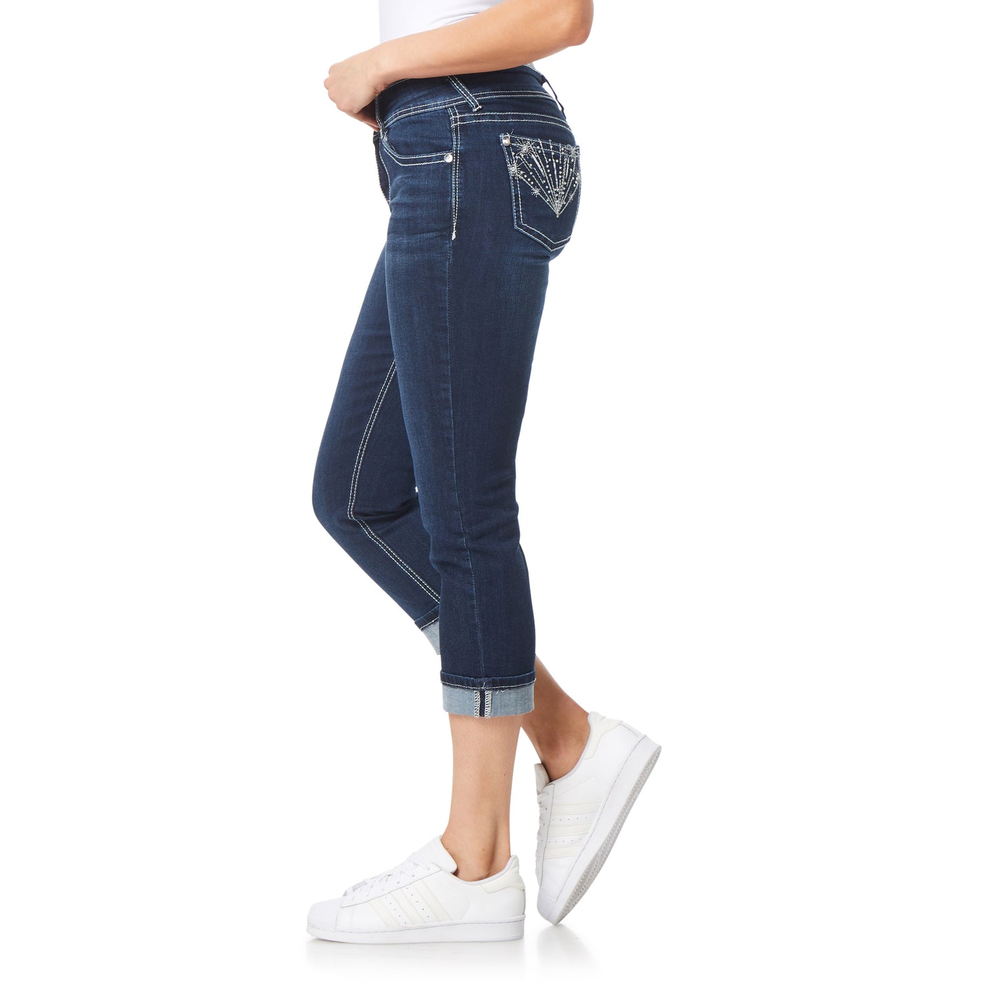 InstaStretch Luscious Curvy Bling Crop Jeans