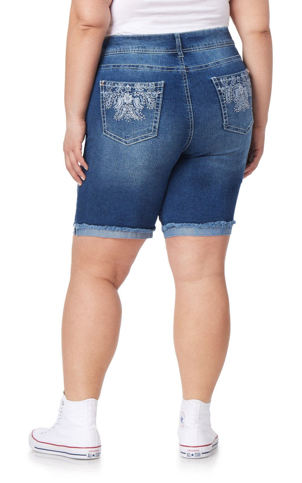 InstaStretch® Bling Luscious Curvy Bermuda Shorts