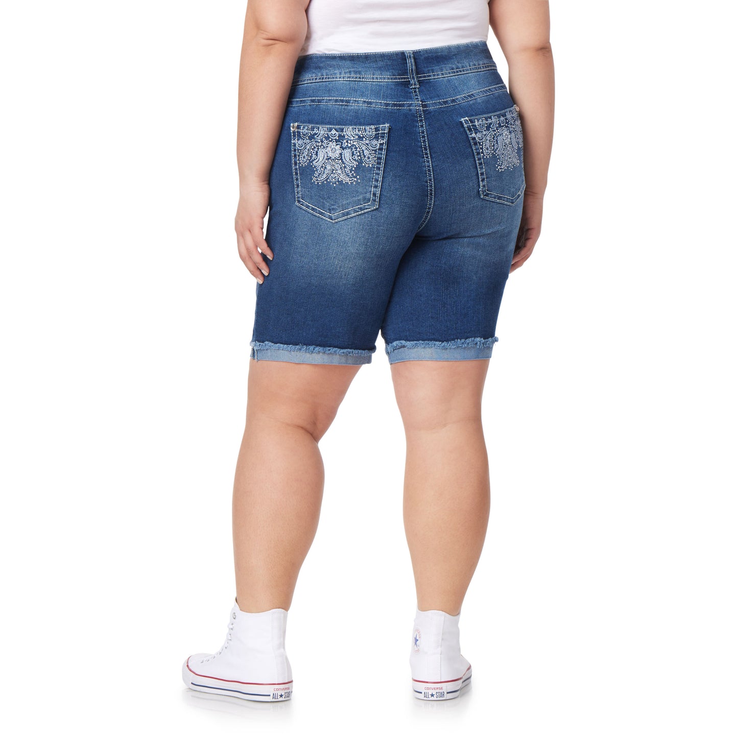 InstaStretch® Bling Luscious Curvy Bermuda Shorts