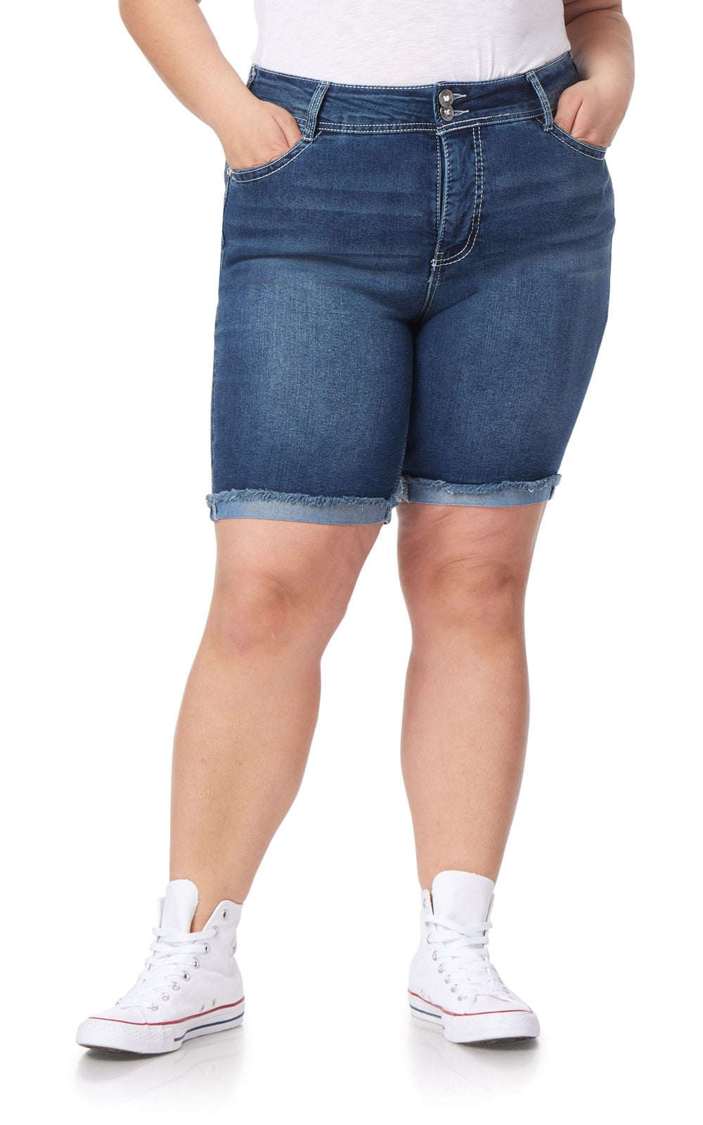 InstaStretch® Bling Luscious Curvy Bermuda Shorts