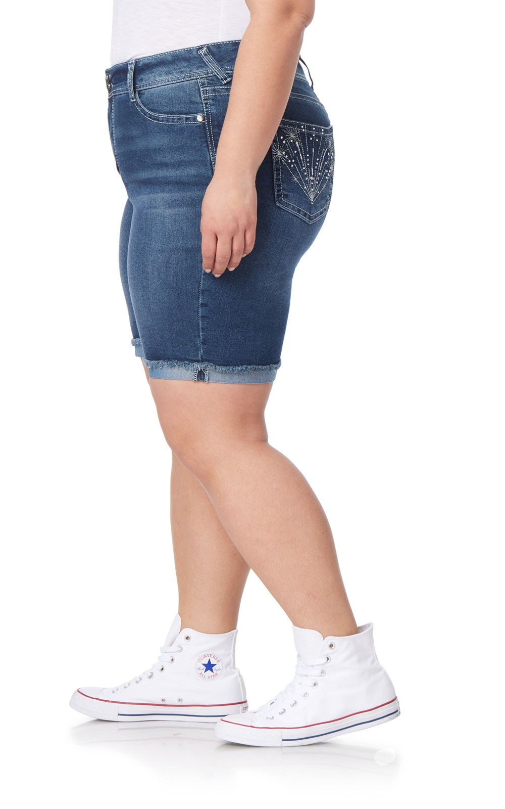 InstaStretch® Bling Luscious Curvy Bermuda Shorts