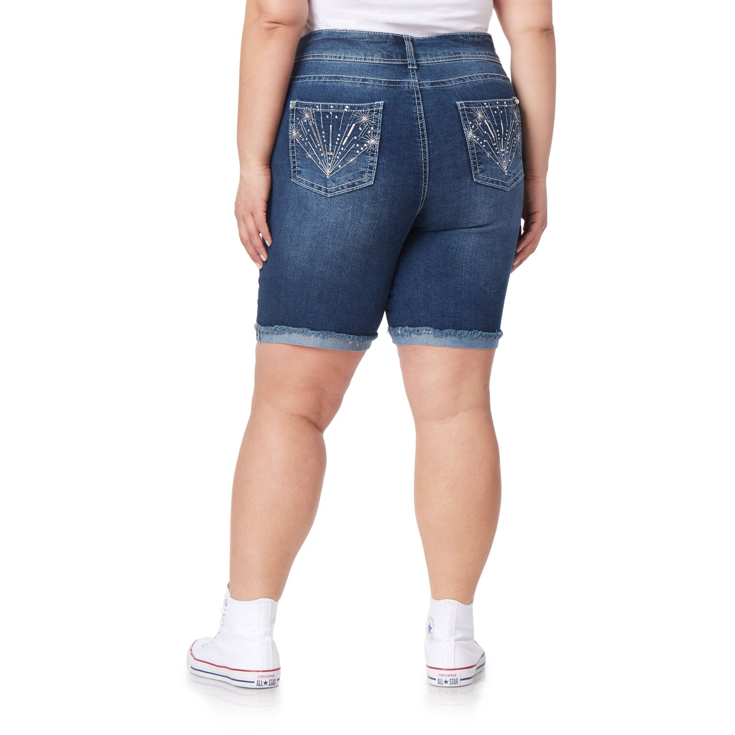 InstaStretch® Bling Luscious Curvy Bermuda Shorts