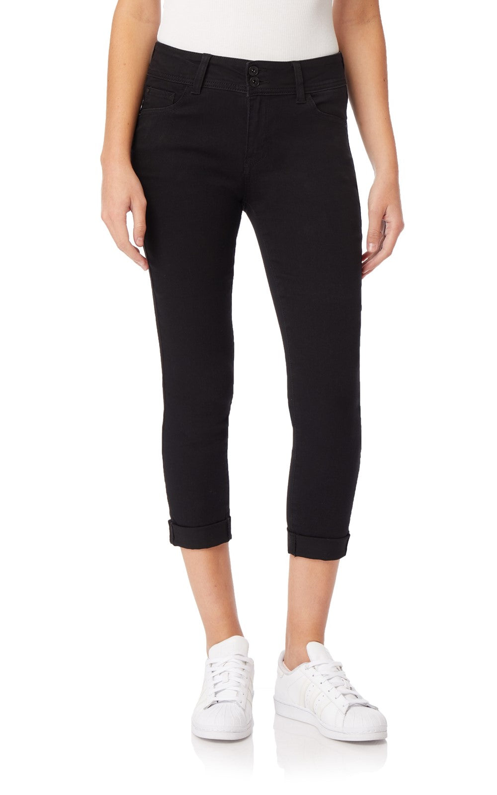 WallFlower Women's Ultra Skinny Mid-Rise Insta Soft Juniors Jeans (Standard  and Plus), Black/Logan, 0 at  Women's Jeans store
