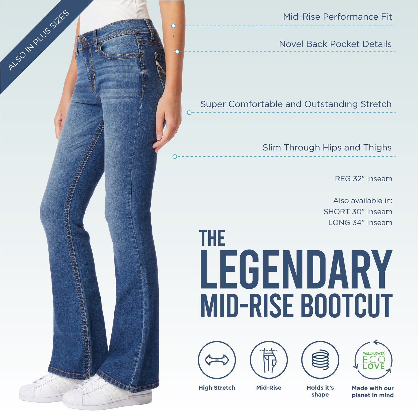 InstaStretch® Mid-Rise Legendary Bootcut Jeans