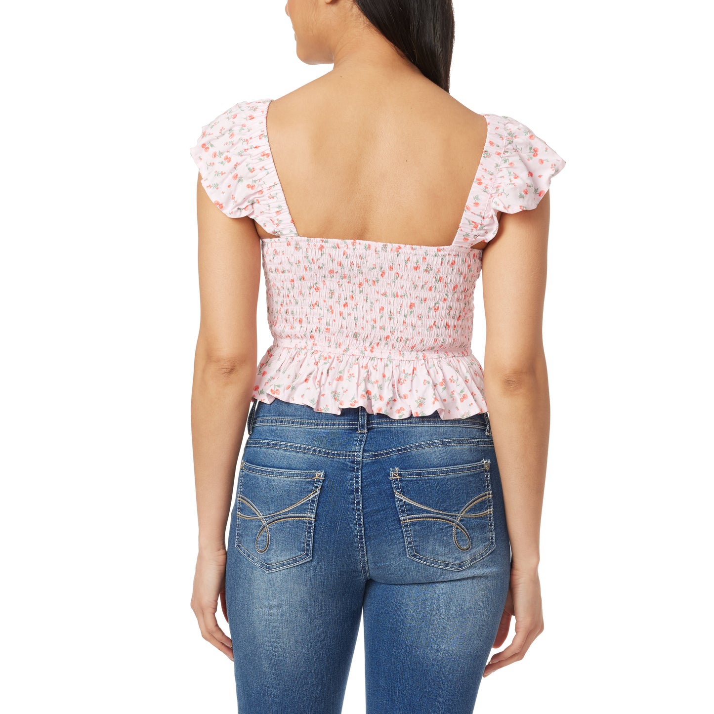 Brandy Ruffle Strap Smocked Top