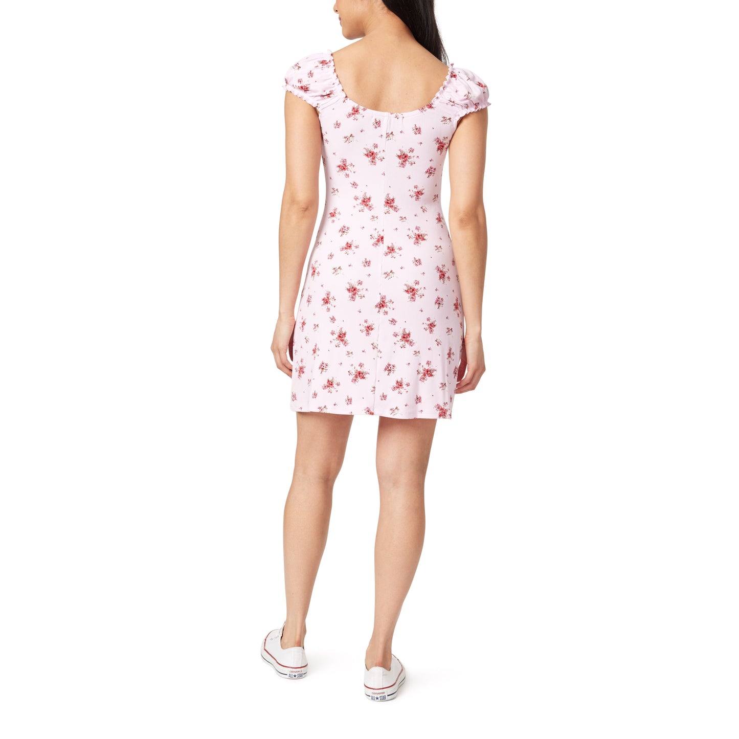 Emily Yummi Rib Ruched Neck Dress