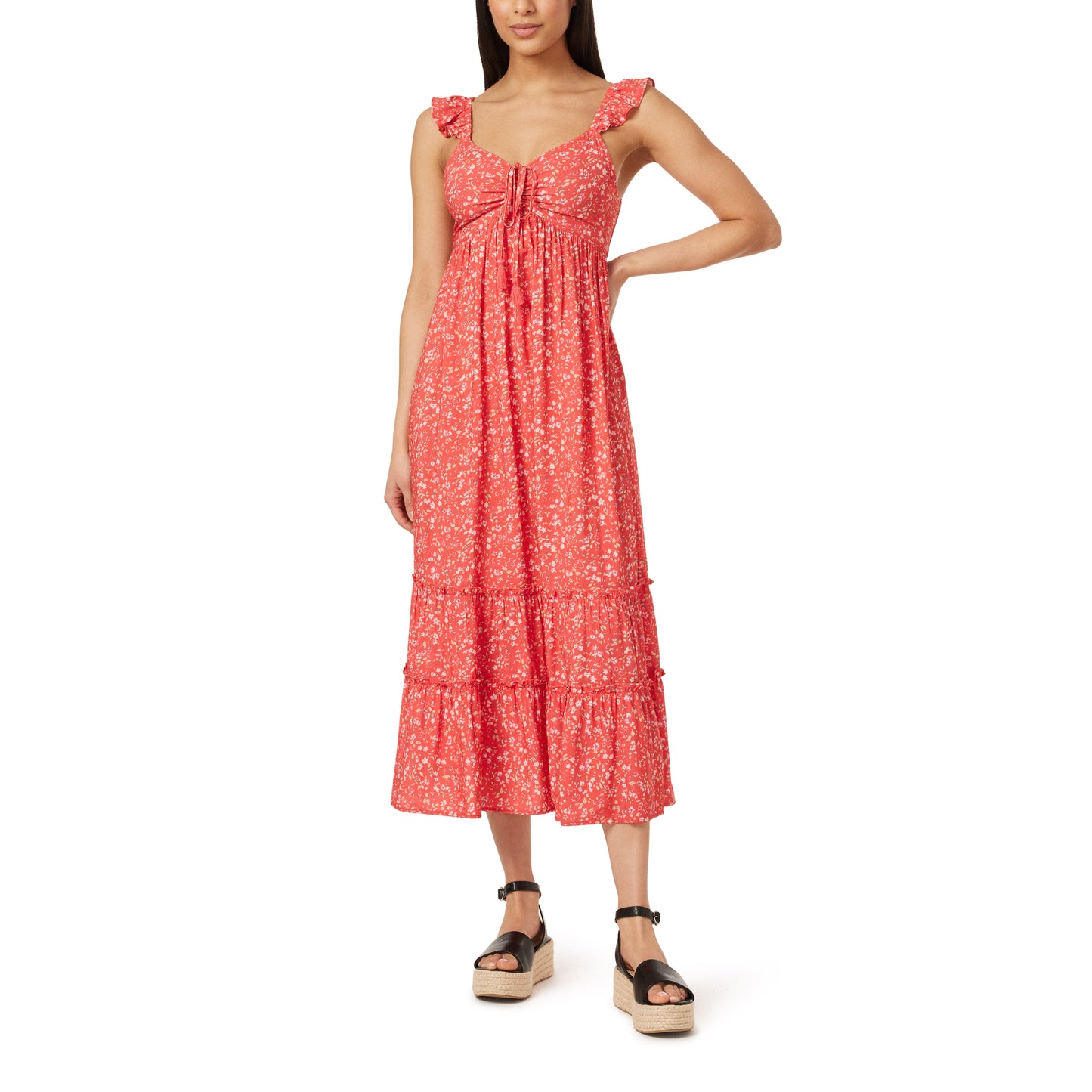 Lauren Ruch Front Babydoll Maxi Dress