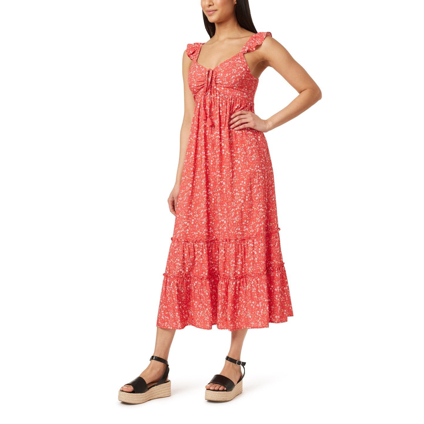 Lauren Ruch Front Babydoll Maxi Dress