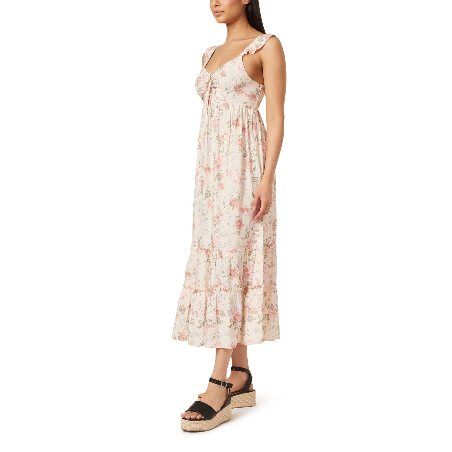 Lauren Ruch Front Babydoll Maxi Dress