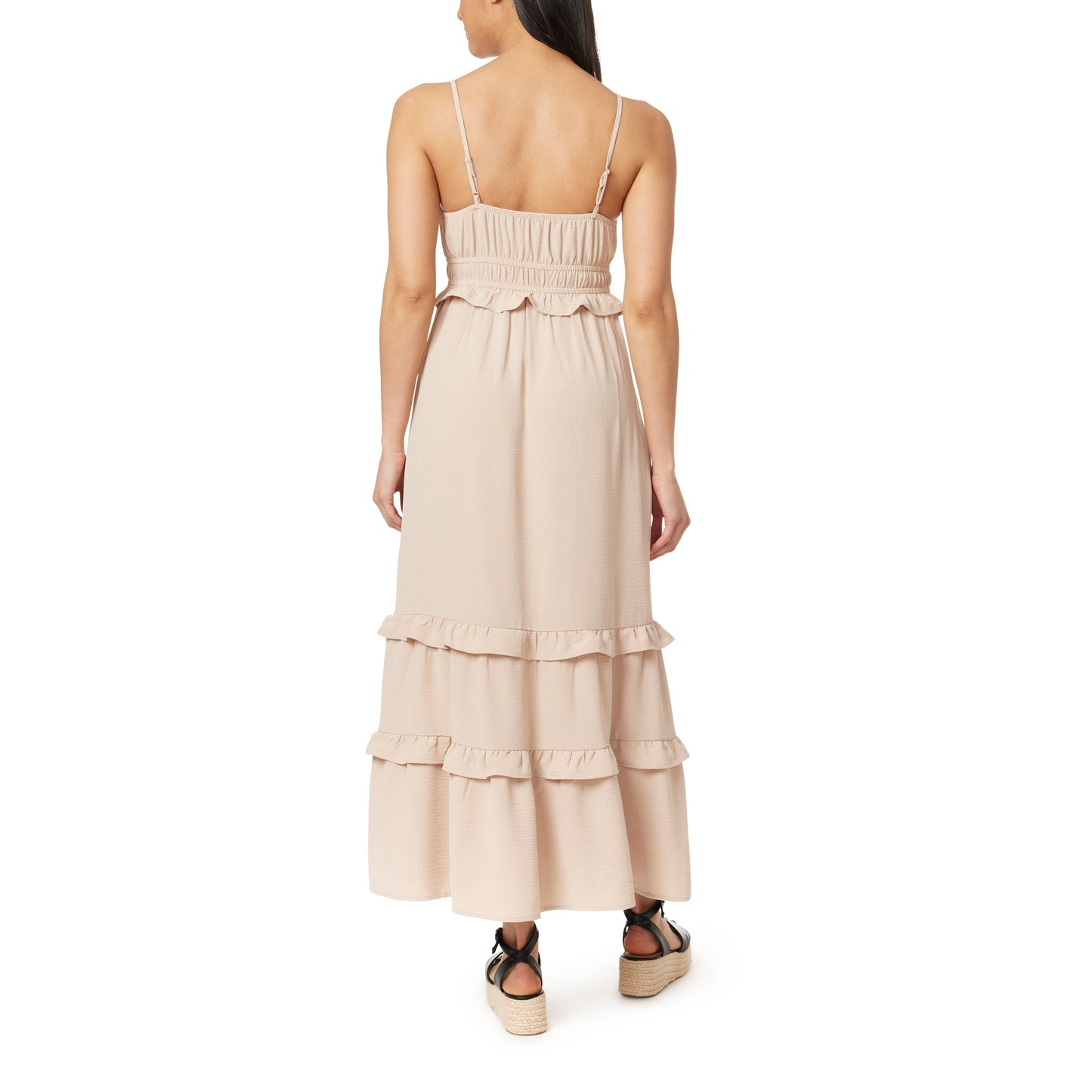 Maxine Triangle Top Ruffle Maxi Dress