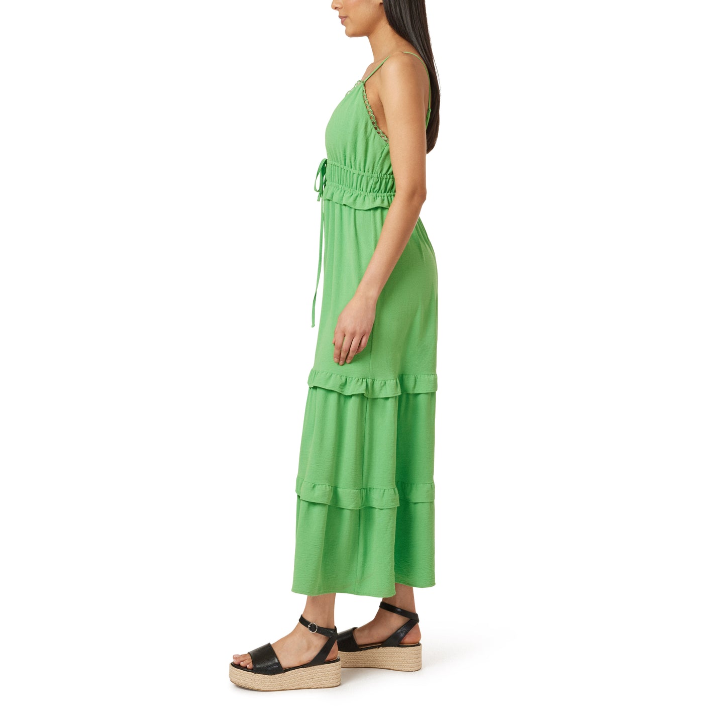 Maxine Triangle Top Ruffle Maxi Dress