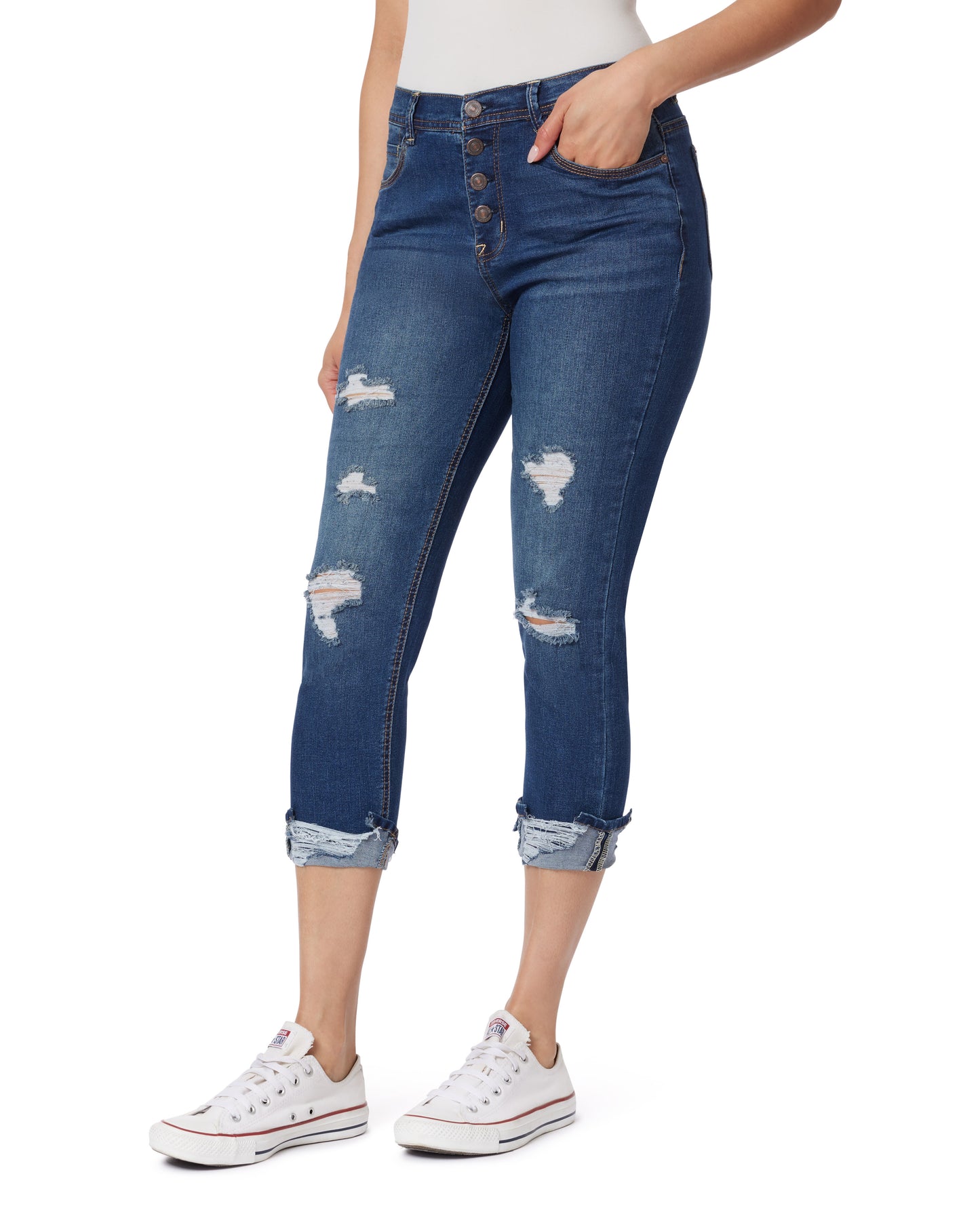 InstaStretch Flirty Curvy Crop Jeans