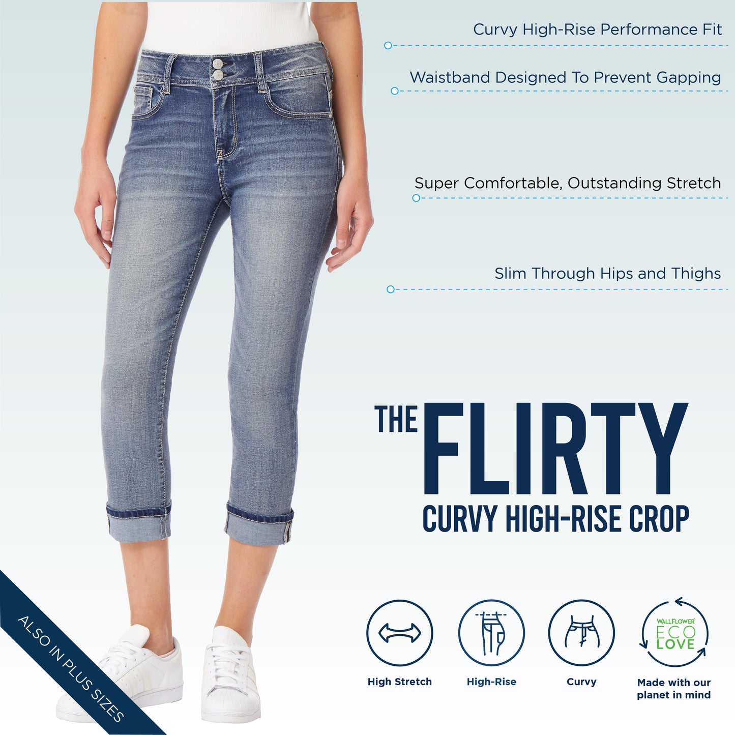 InstaStretch Flirty Curvy Crop Jeans