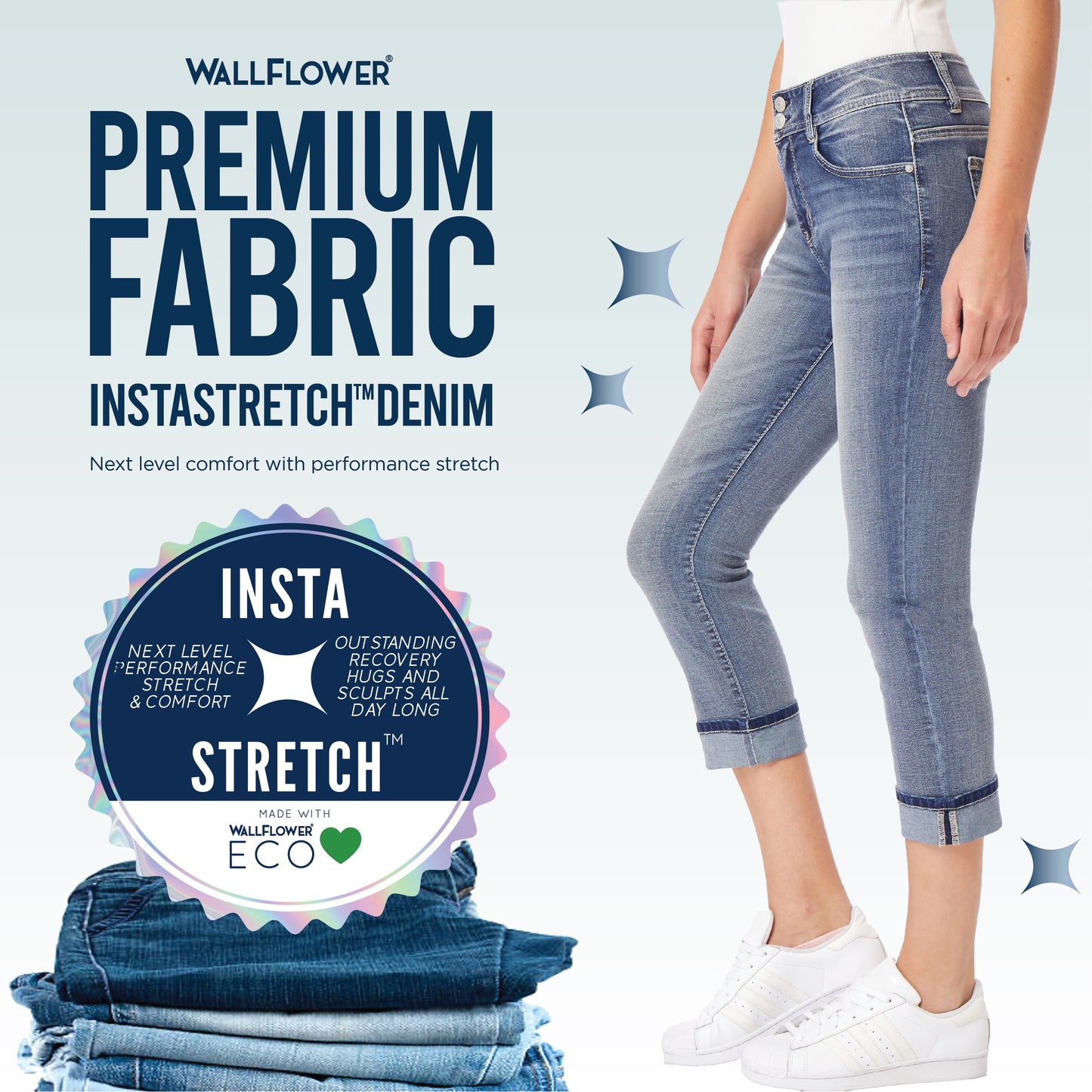 InstaStretch Flirty Curvy Crop Jeans