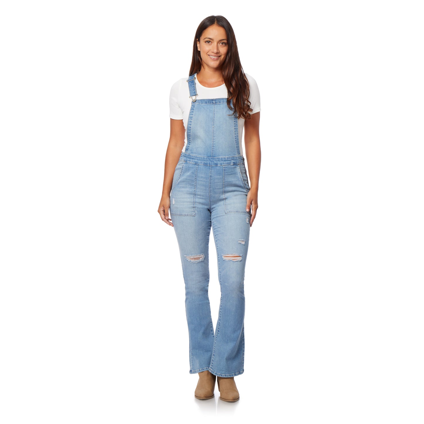 High Rise Flare Overalls