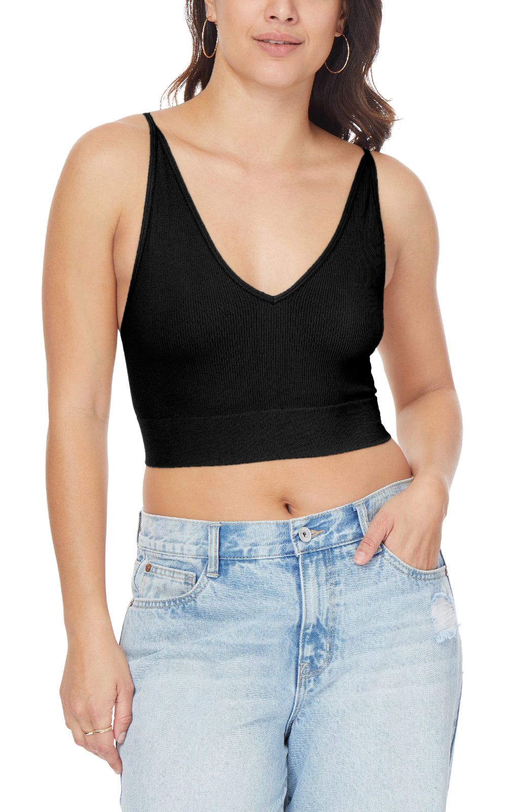 InstaSmooth® Kayla Seamless Rib Crop Camisole 3 Pack – WallFlower Jeans