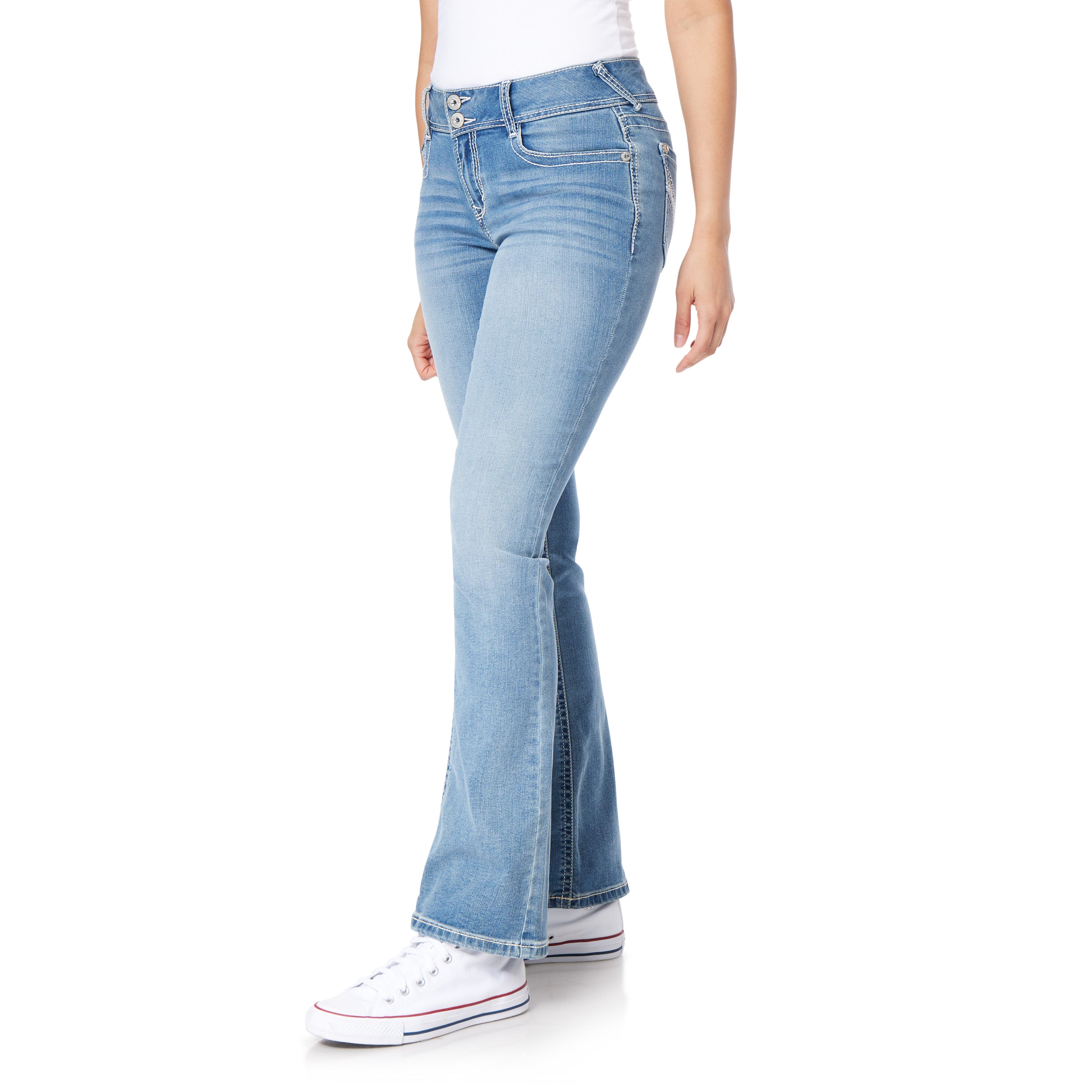 InstaStretch® Bling Luscious Curvy Bootcut Jeans – WallFlower Jeans