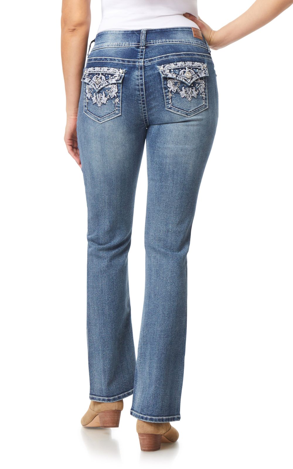 Instastretch® Luscious Curvy Bling Bootcut Jeans Wallflower Jeans
