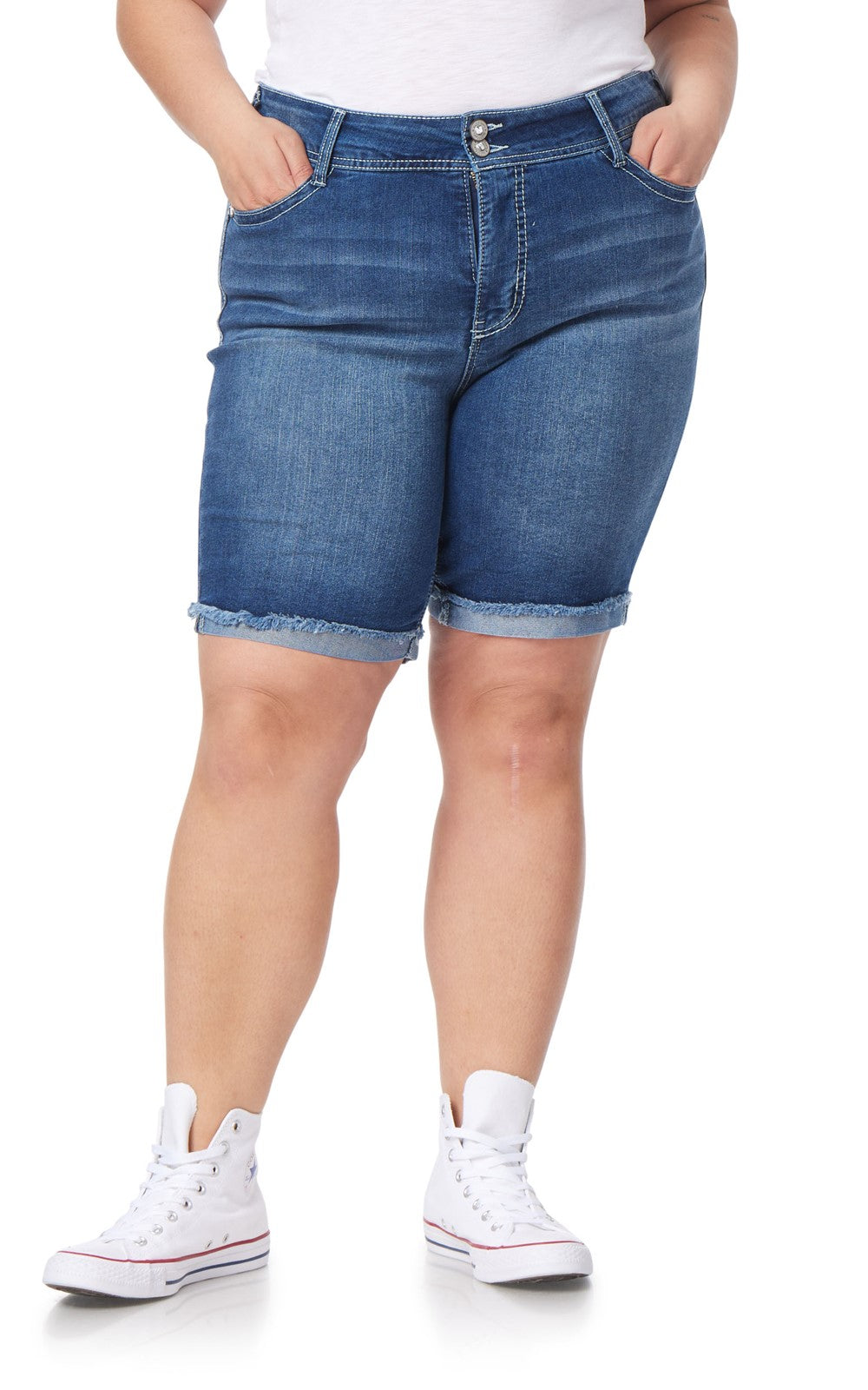 InstaStretch® Bling Luscious Curvy Bermuda Shorts