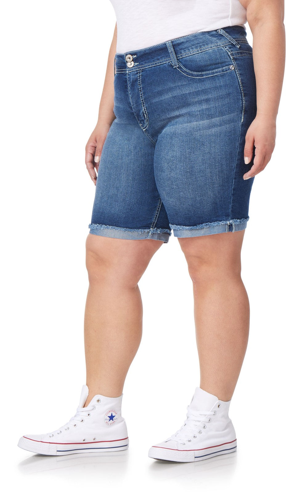 InstaStretch® Bling Luscious Curvy Bermuda Shorts